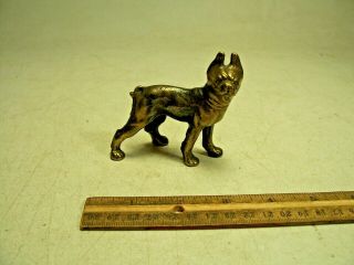 Small Boston Terrier Bull Dog Cast Iron Statue