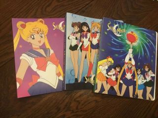 Vintage 1995 Sailor Moon Binders - Set Of 3