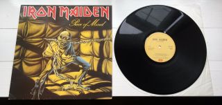 Iron Maiden - Piece Of Mind Rare 1983 Ireland Vinyl Lp Gatefold Ac/dc Metal Vg