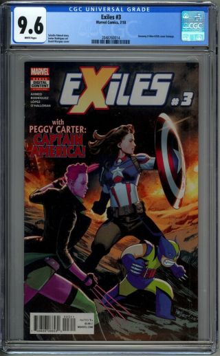 Exiles 3 Cgc Graded 9.  8 1st Peggy Carter As Captain America Marvel Comics 2018