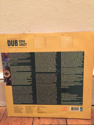King Tubby And Friends ‎– Dub Gone Crazy The Evolution Of Dub LP BAFLP002 2