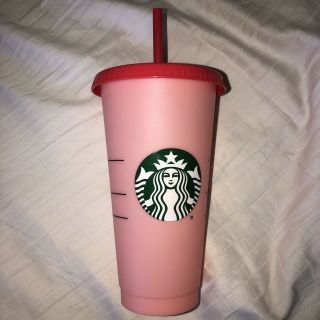 Single Starbucks Color Changing Cup Red Pink Rare