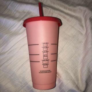 Single Starbucks Color Changing Cup Red Pink Rare 2