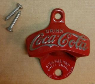 1943 Drink Coca Cola,  Starr " X " Bottle Opener Brown Co Pat.  2,  333,  088