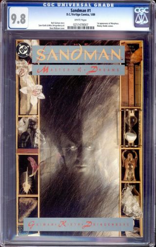 Sandman 1 Cgc 9.  8 White Pages 1st Morpheus Neil Gaiman