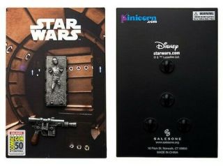 Toynk Star Wars Han Solo In Carbonite And Blaster 2 Pin Set In - Hand Le Sdcc 2019