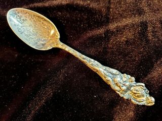 Victorian Sterling Silver Souvenir Spoon Dayton,  Oh Female Repousse Nude Handle