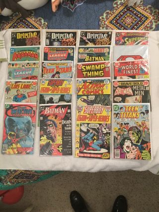 20 Old Comics - Teen Titans 48,  Detective 474,  Batman 428,  Superboy 198 Etc.
