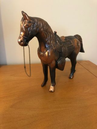Vintage Carnival Prize Prizes Cast Pot Metal ? Brass ? Toy Horse horses 11 