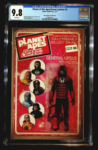 Planet Of The Apes/green Lantern 3 Cgc 9.  8 Thompson,  Action Figure Variant