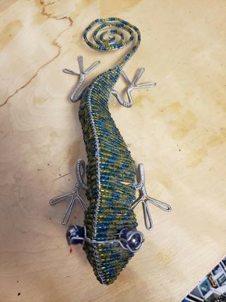 Large Beaded Lizard - Blue And Green