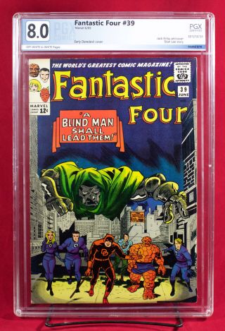 Fantastic Four 39 (marvel) Pgx 8.  0 Vf Very Fine Doom & Dd - Looks Better,  Cgc