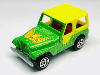 Majorette No.  244/268/290 Jeep Cj - 7 Green With Yellow -