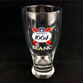 Kronenbourg 1664 Blanc Beer Glass Ale 12 Oz Brewery Pint Ale Collectible Logo