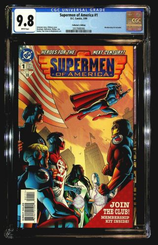 Supermen Of America 1 Cgc 9.  8 Immonen,  Gibbons,  Rubinstein,  Collector 