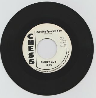 Blues Buddy Guy " I Got My Eyes On You/first Time I.  " Chess 1753 Promo Vg,  1960