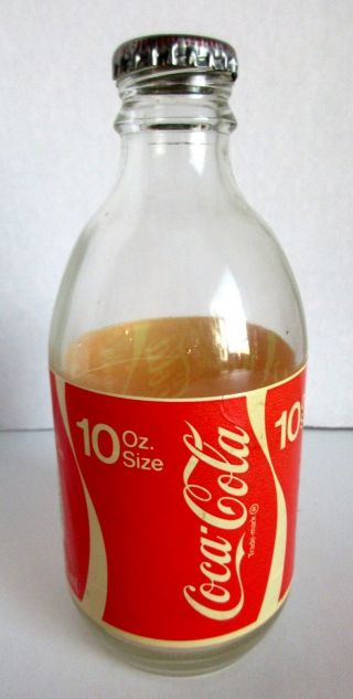 Coca Cola Bottle 1970/80 ' s Sticker Label First Twist Off Cap? 10 oz.  No Refill 2