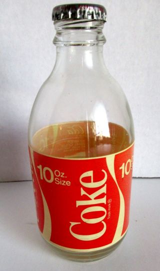 Coca Cola Bottle 1970/80 ' s Sticker Label First Twist Off Cap? 10 oz.  No Refill 5