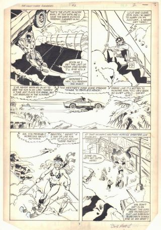 West Coast Avengers 3 P.  2 - Iron Man & Wonder Man Rescue 1984 Art By Bob Hall