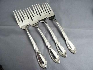 4 Rhapsody Salad Forks By International Sterling Silver 6 - 1/2 Inch