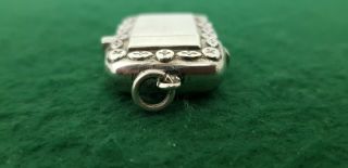Antique Hallmarked 1896 CS TBs Solid Sterling Silver Vesta Case with Matches 7