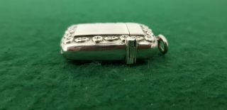 Antique Hallmarked 1896 CS TBs Solid Sterling Silver Vesta Case with Matches 8