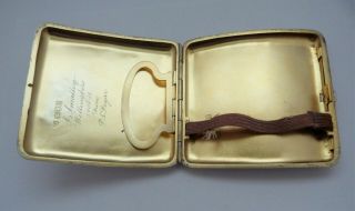 1914 - Solid Silver - Sampson Mordan - Cigarette & Card Case - 115.  5 Grams