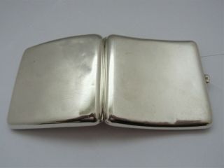 1914 - SOLID SILVER - SAMPSON MORDAN - CIGARETTE & CARD CASE - 115.  5 grams 2