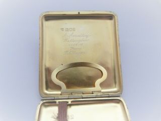 1914 - SOLID SILVER - SAMPSON MORDAN - CIGARETTE & CARD CASE - 115.  5 grams 5