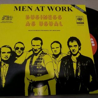 Men At Work - Bussiness As Usual - Lp Mexico Promotional Record Cover Radio Ps Cbs
