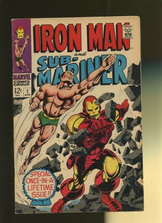 Iron Man And Sub - Mariner 1 Vg/fn 5.  0 1 Book Continues From Tales To Astonish