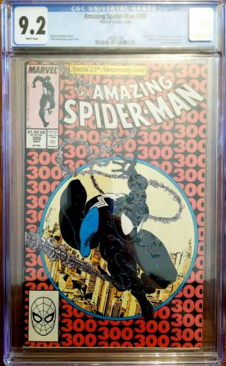 The Spider - Man 300 (may 1988,  Marvel) Cgc 9.  2 White Pages