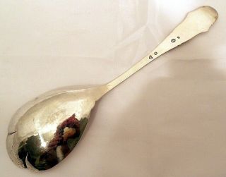 A large Arts & Crafts silver serving spoon,  Copenhagen 1924,  Denmark 2