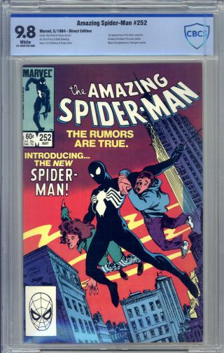 Spider - Man 252 Cbcs9.  8 Frenz 1st Black Costume/venom Black Cat Avengers