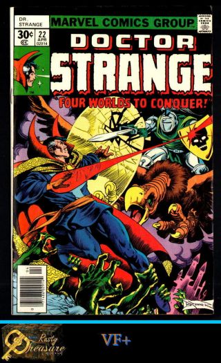 4 Doctor Strange 22 High - Grade Marvel Comics (1977) " Four Worlds To Conquer "