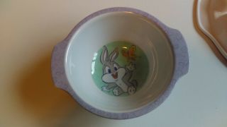 ZAK Designs Looney Tunes Baby Sylvester,  Tweety,  Bugs Bunny Child ' s Plate & Bowl 5