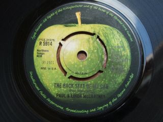 Paul & Linda Mccartney - The Back Seat Of My Car - Decca Pressing 7 " R 5914/ 
