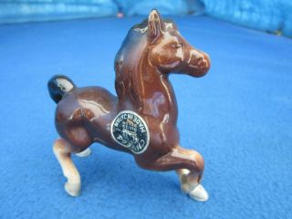 Vintage 3.  5 " Miniature Horse Porcelain Bone China Figurine - Wales Japan