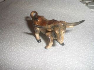 Bone China Animal Miniature Figurine Vintage Japan Cow Bull Steer Orig Label