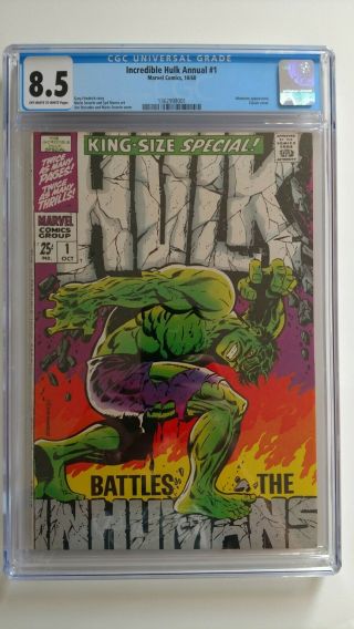 The Incredible Hulk Special 1 Cgc 8.  5 Annual 1 Steranko Marvel Silver Age