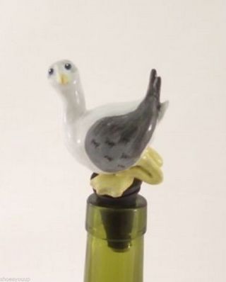 Seagull Wine Saver Bottle Stopper / Novelty Cake Decoration,  Gift Box
