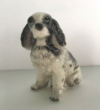 Vintage Mid Century Cocker Spaniel Dog Figurine,  Porcelain,  Home Decor,  Gift