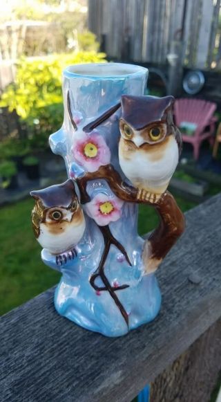 Vintage Owl Vase Made In Japan