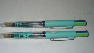 2 Vintage Sanrio Just For Fun Ballpoint Pens Made In Korea 1990