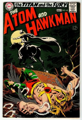 The Atom And Hawkman 43 - 1st S.  A.  Gentleman Ghost Vg/fn 1969 Dc Vintage Comic