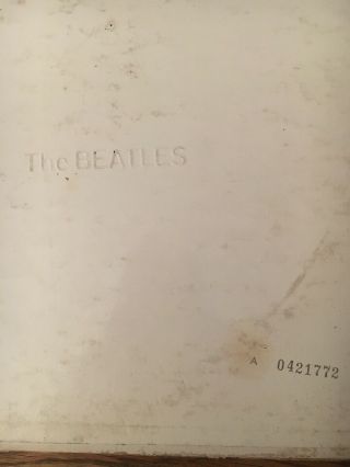 The Beatles White Album Numbered SWBO 101 Embossed Vinyl LP Orig Record 2
