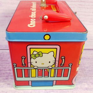 1976 Sanrio Hello Kitty Train Metal Lunch Box Lunchbox Japan Vintage Choo Choo 8