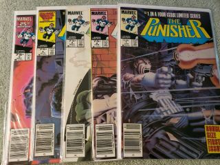 Punisher Limited Series 1 Vf Plus 2 - 5 Marvel Comics
