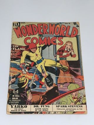 Wonderworld Comics 6 Fox Feature 1939 Classic Lou Fine Cover