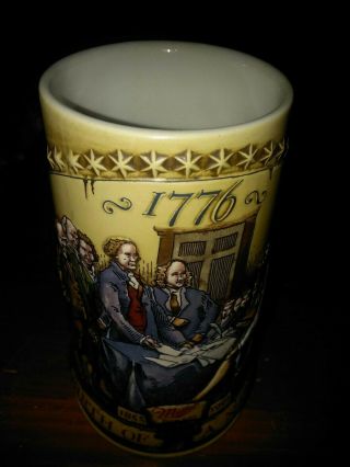 Miller High Life Beer Stein Mug Birth Of A Nation 1776 Second In A Series